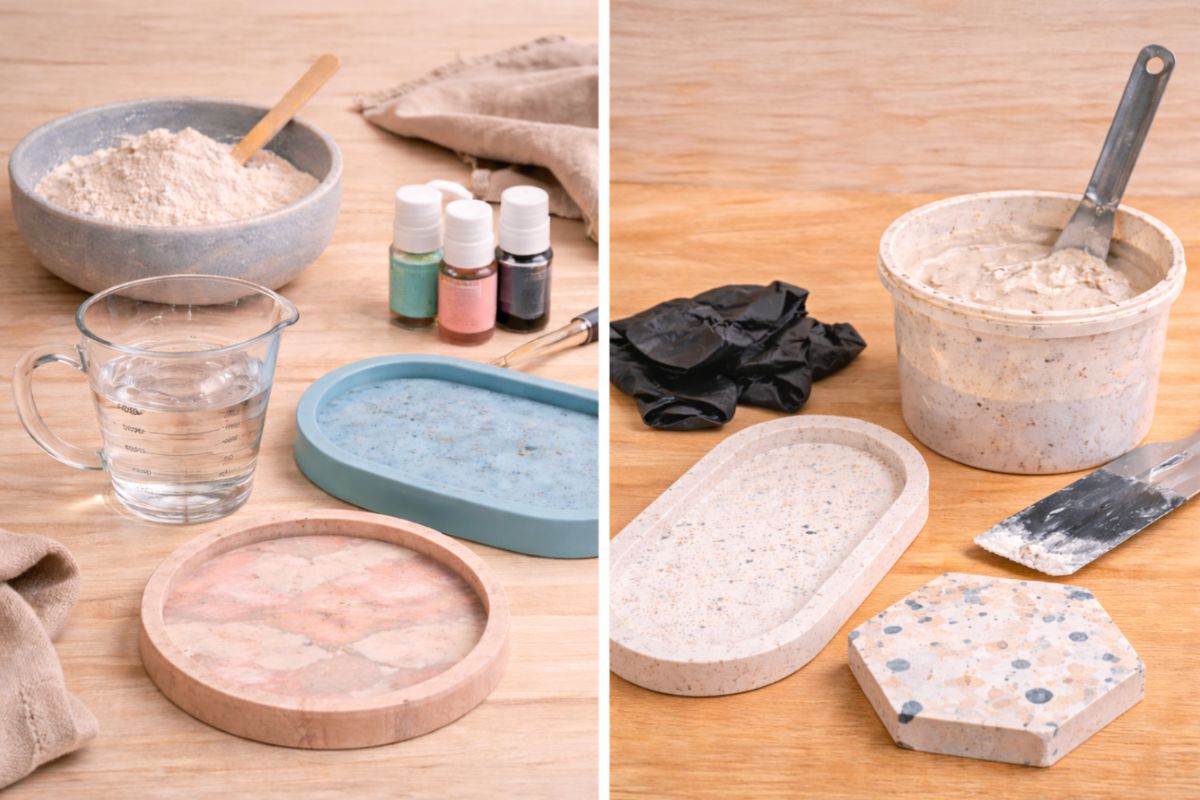 Aqua Resin vs Jesmonite: differenze reali, non solo teoriche