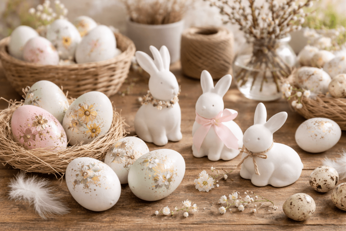 Decorazioni pasquali fai da te: uova e coniglietti in gesso - Aqua Resin