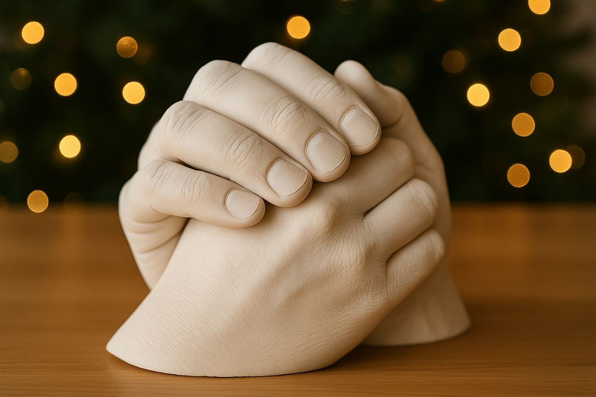 Regali di Natale fai da te: il calco delle mani - Aqua Resin
