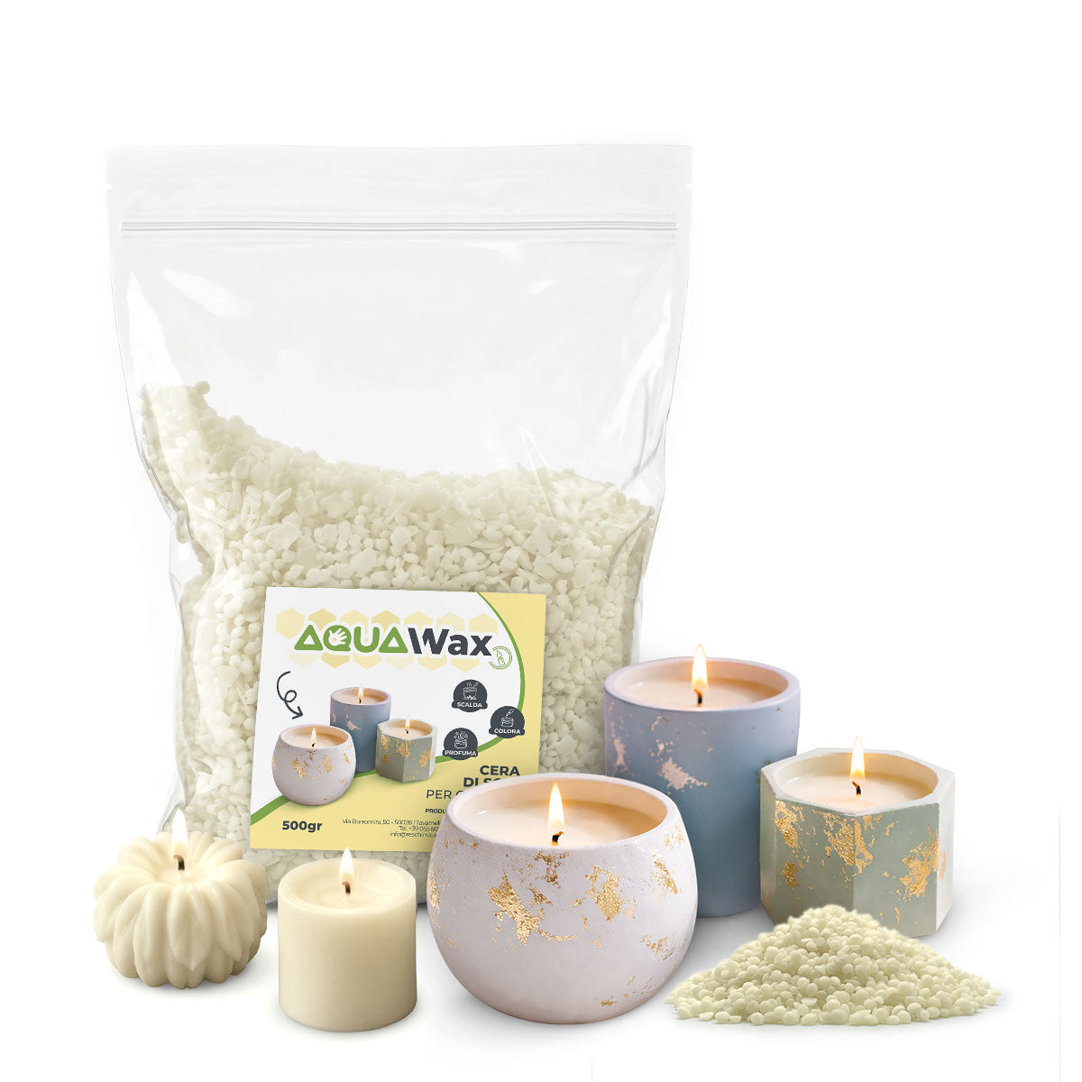 AQUA WAX – Cire DIY pour Bougies Parfumées et Décoratives