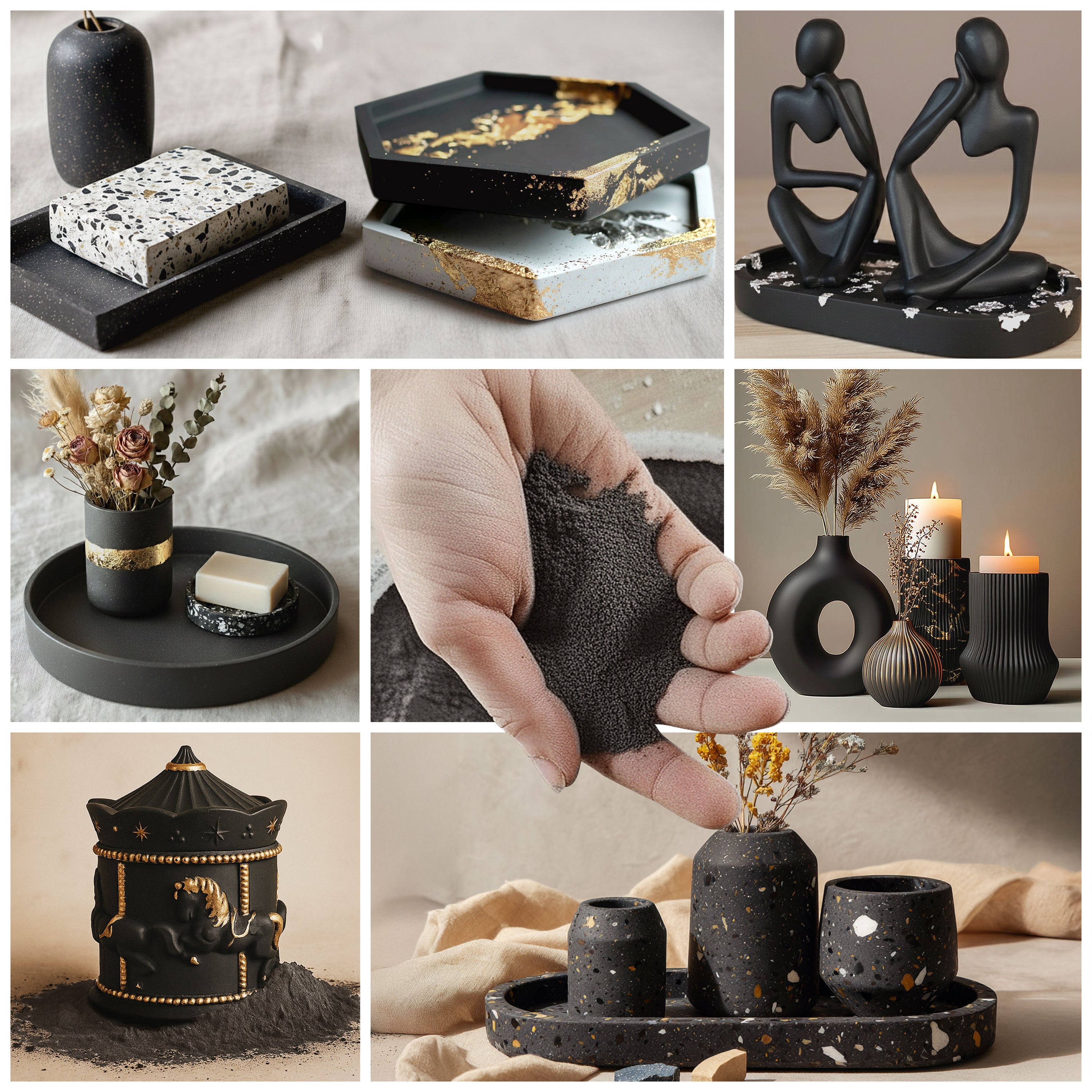 Aqua Resin Black Box – Kit créatif noir au style design