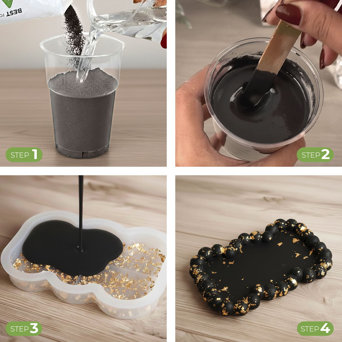 Aqua Resin Black Box – Kit créatif noir au style design