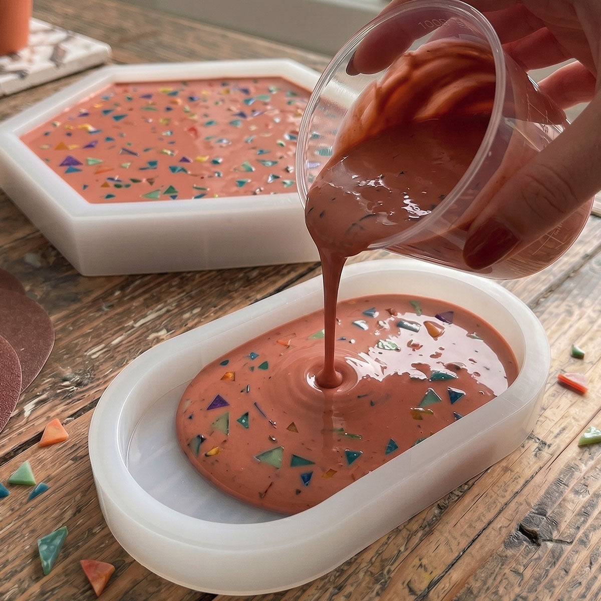 Kit Terrazzo Aqua [Terracotta Roma] : Design Chaleureux et Méditerranéen avec des Pépites Colorées