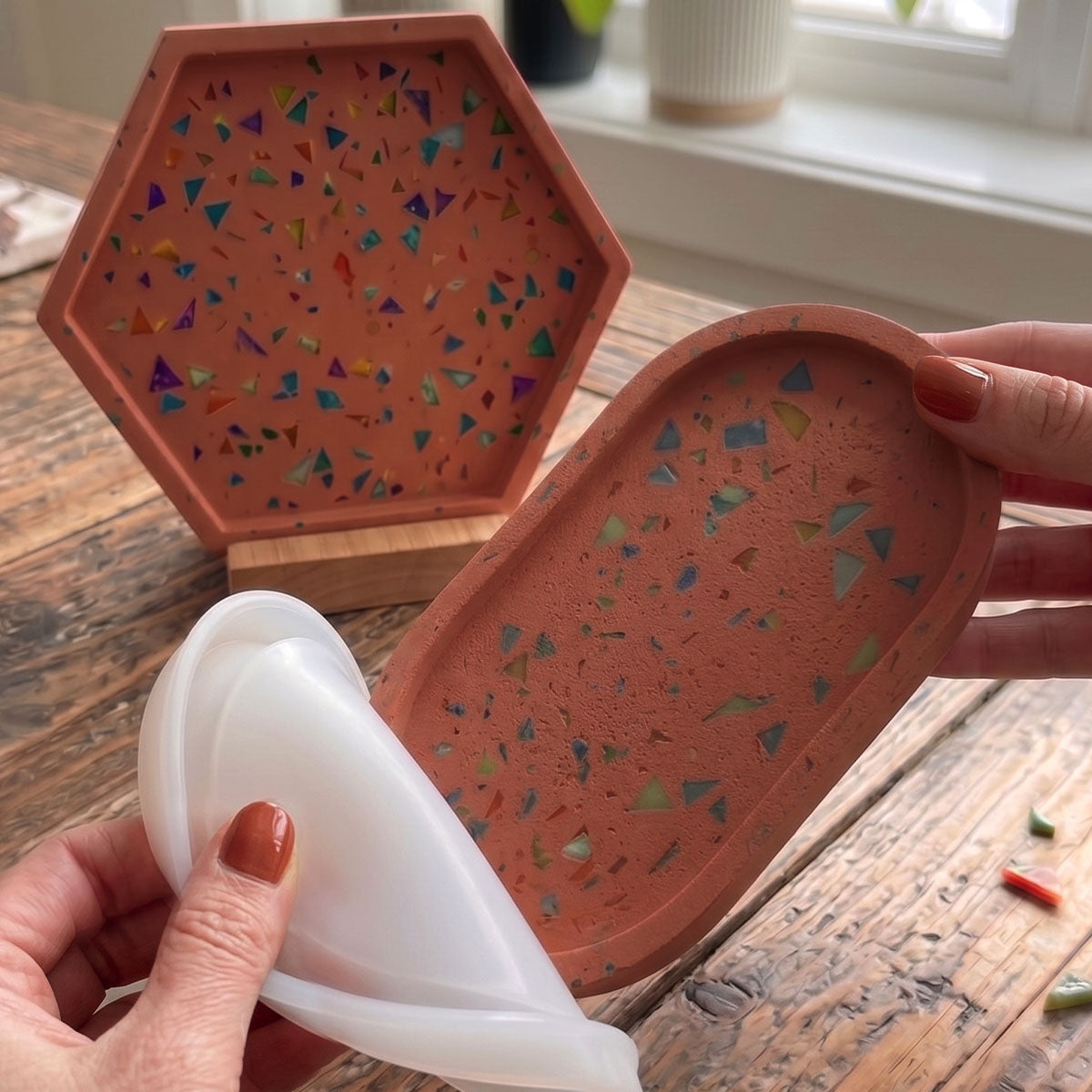 Kit Terrazzo Aqua [Terracotta Roma] : Design Chaleureux et Méditerranéen avec des Pépites Colorées