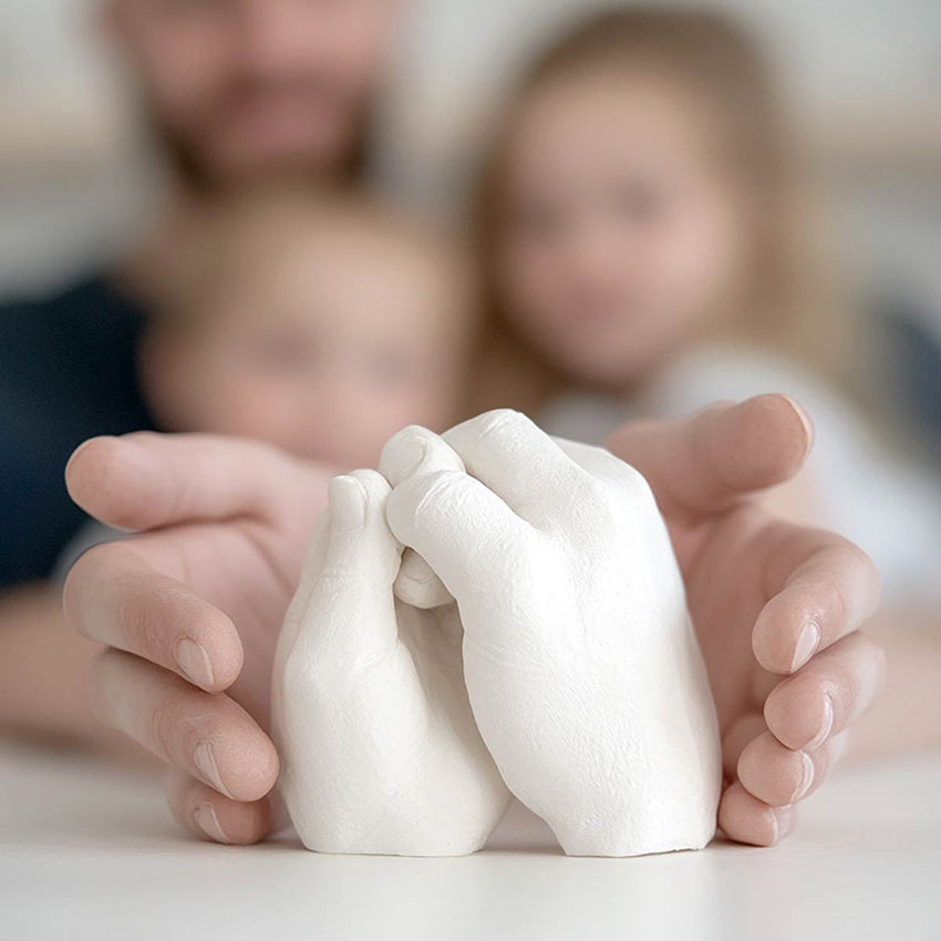 LOVE CAST KIT – Moulages 3D de mains avec Alginate et Aqua Resin écologique, sûre, effet porcelaine