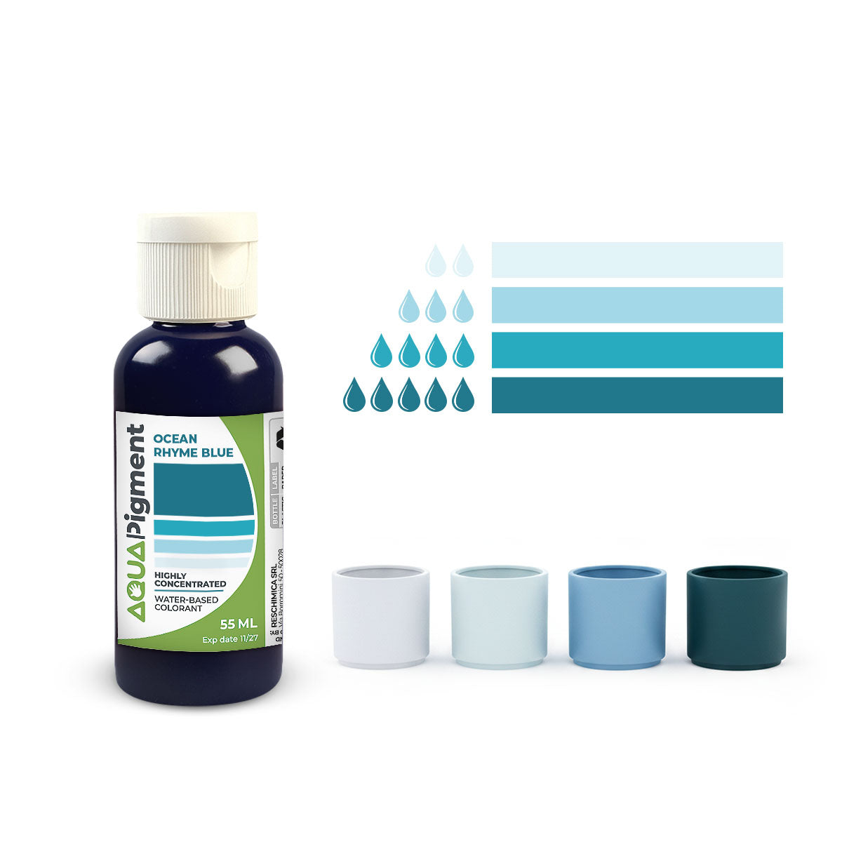 Aqua Pigment – Set Boho Chic de 6 Couleurs pour Aqua Resin et Plâtre