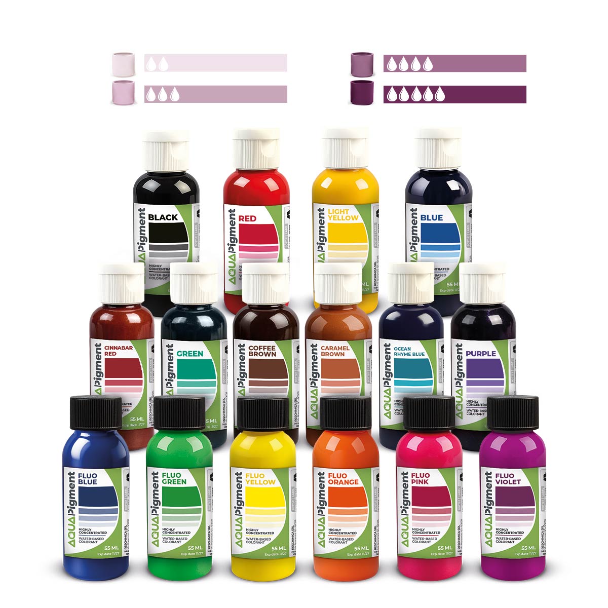 Aqua Pigment – Set Complet de 16 Couleurs pour Aqua Resin et Plâtre