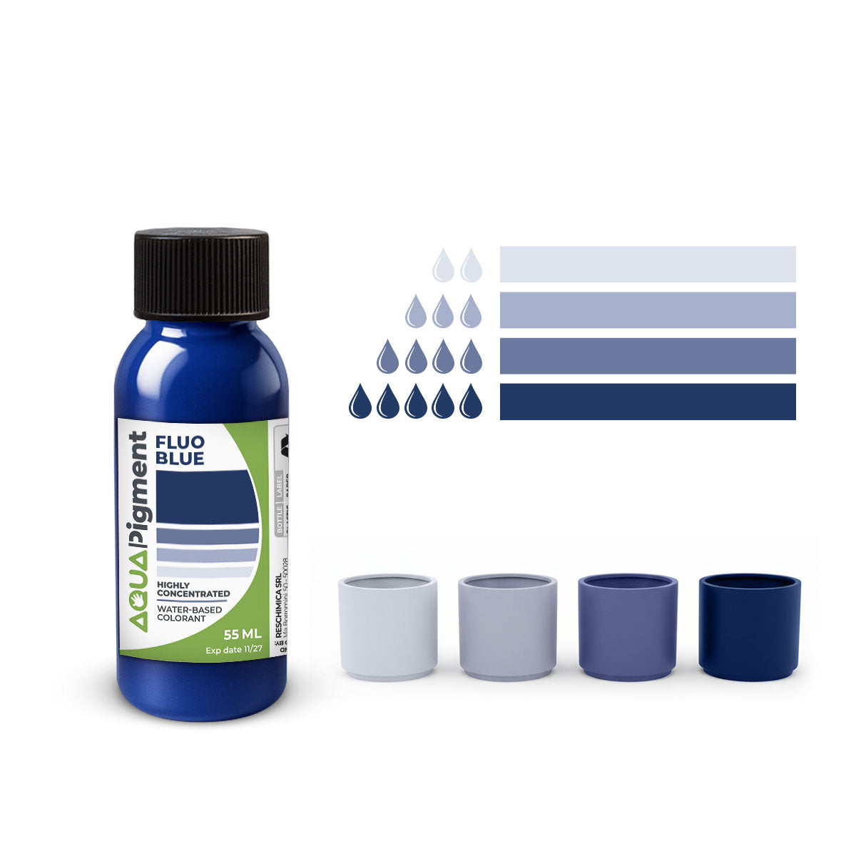 Aqua Pigment – Set de 6 Couleurs Fluorescentes pour Aqua Resin et Plâtre