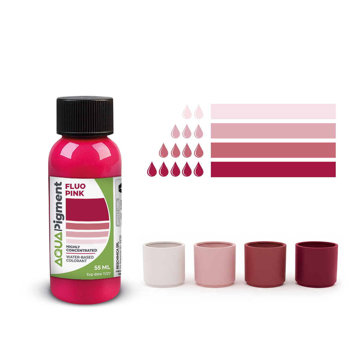 Aqua Pigment – Set de 6 Couleurs Fluorescentes pour Aqua Resin et Plâtre