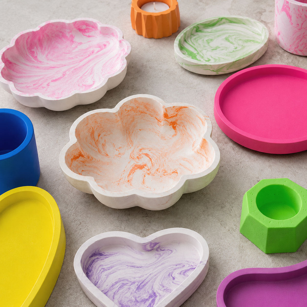 Aqua Pigment – Set de 6 Couleurs Fluorescentes pour Aqua Resin et Plâtre