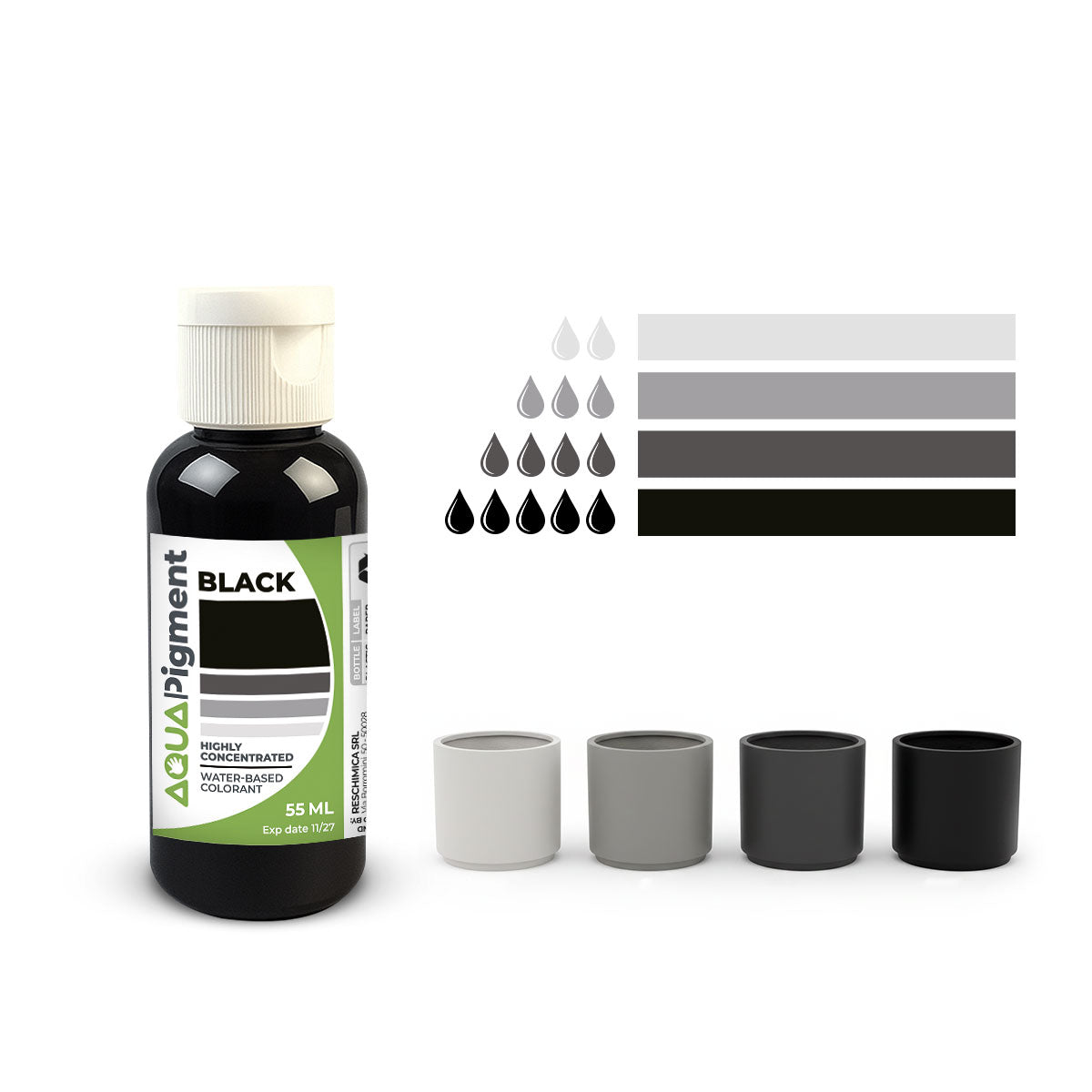Aqua Pigment – Set de 4 Couleurs Primaires pour Aqua Resin et Plâtre