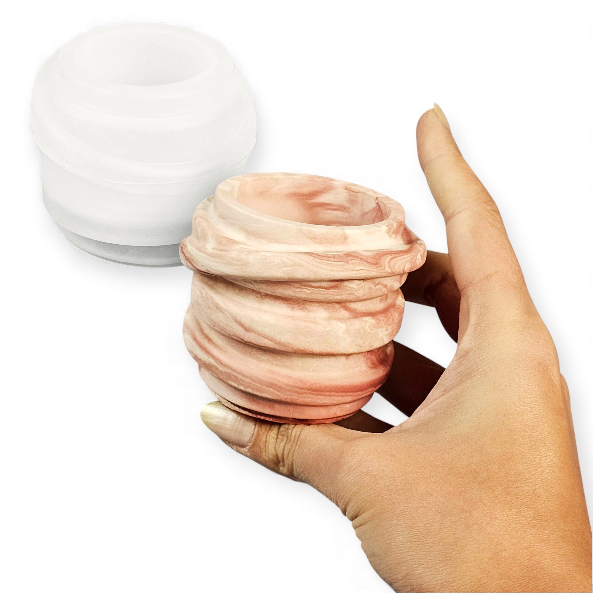 Moule à vase tourbillonnant – Vase décoratif à texture ondulée