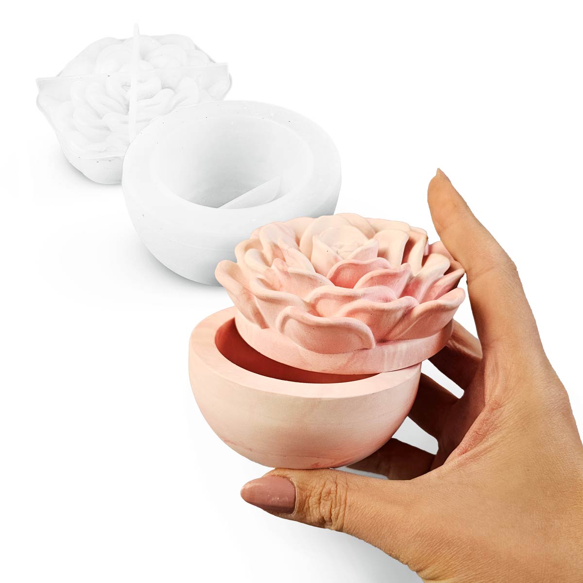 Moule Rose Élégante – Contenant Floral 3D