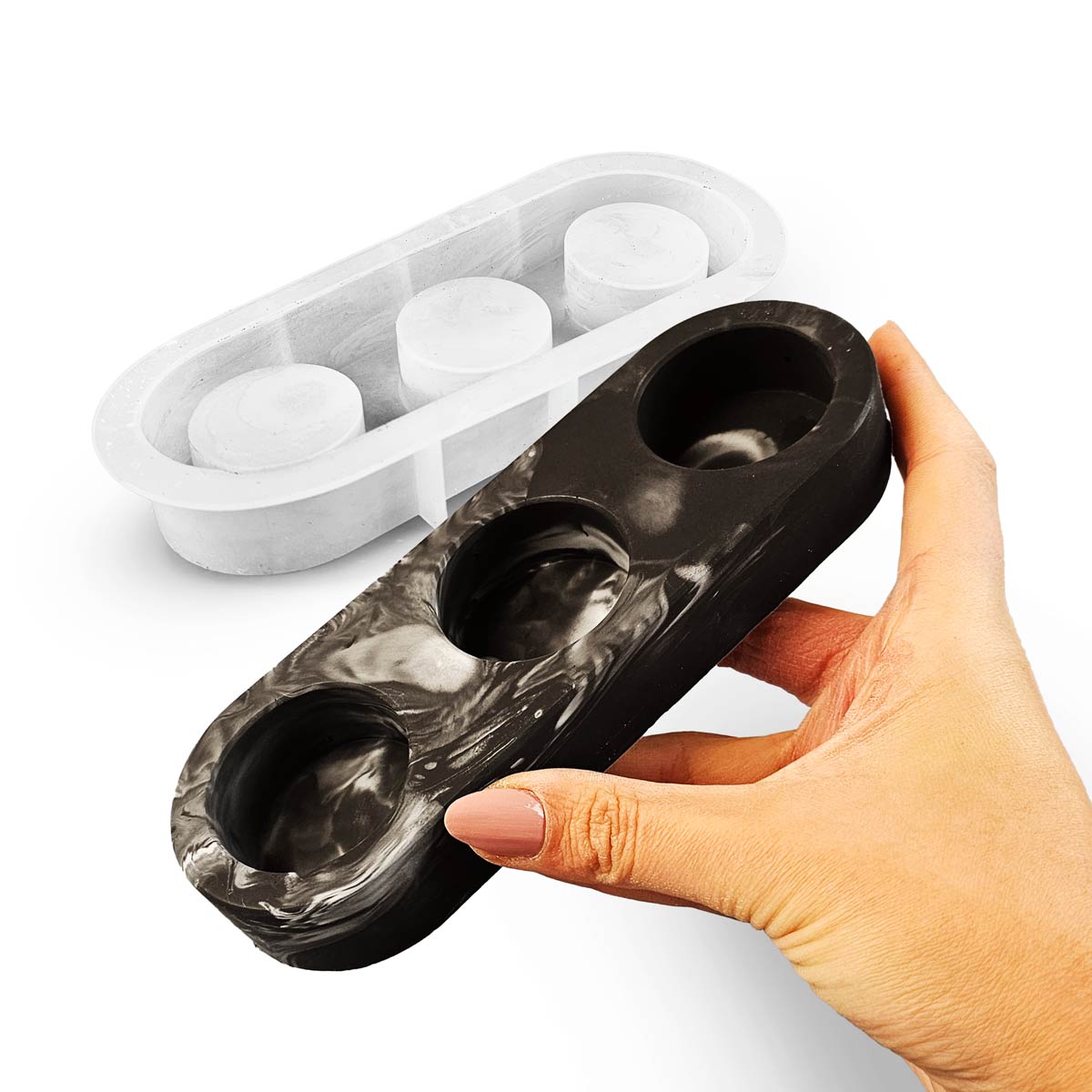 Moule Trio Linéaire – Bougeoir Triple