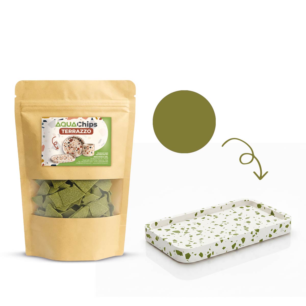 Aqua Chips – Éclats colorés en Aqua Resin pour effet terrazzo