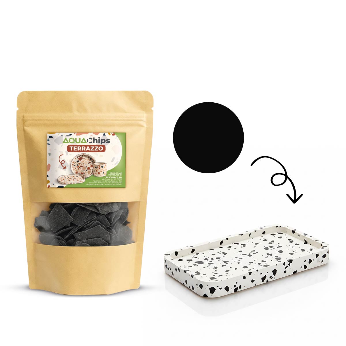 Aqua Chips – Éclats colorés en Aqua Resin pour effet terrazzo