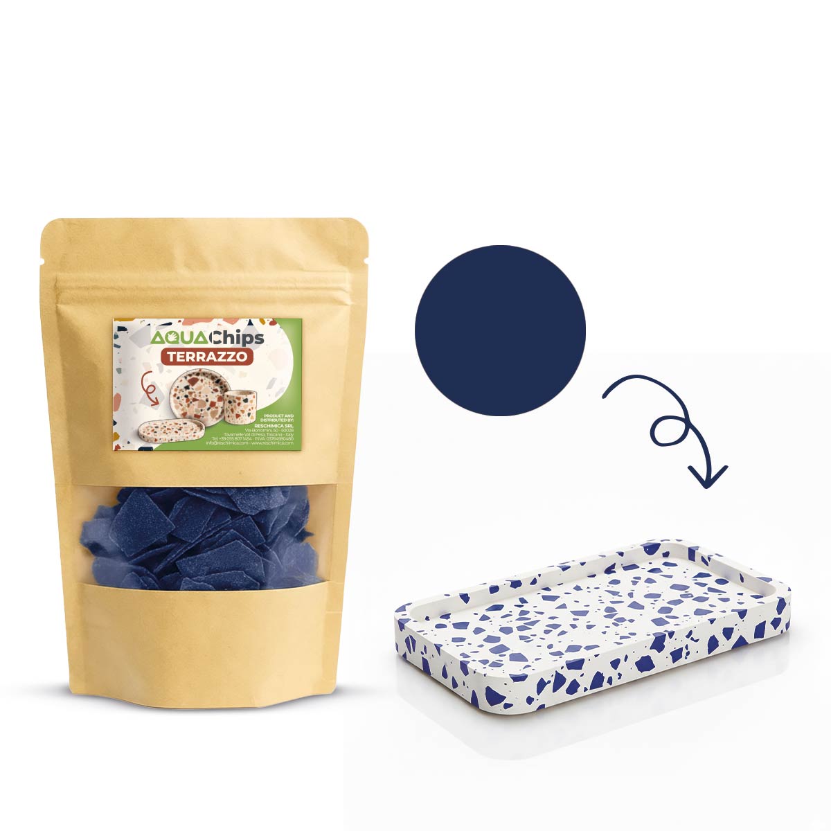 Aqua Chips – Éclats colorés en Aqua Resin pour effet terrazzo