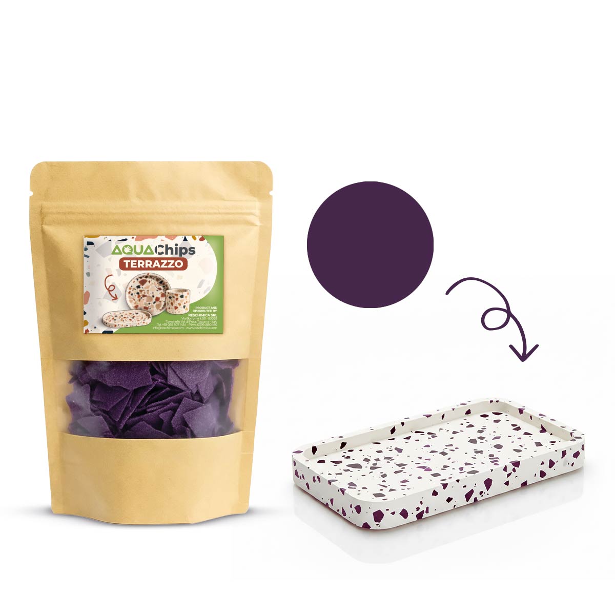 Aqua Chips – Éclats colorés en Aqua Resin pour effet terrazzo