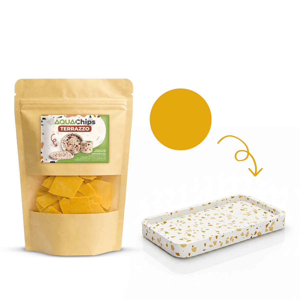 Aqua Chips – Éclats colorés en Aqua Resin pour effet terrazzo