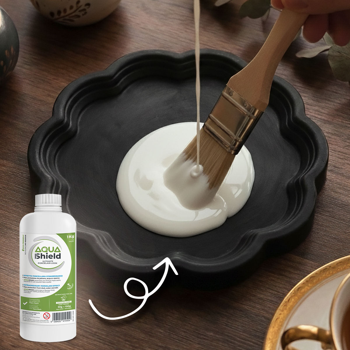 Aqua Resin Black Kit Kit créatif noir pour décoration moderne