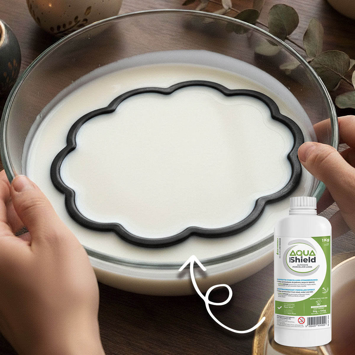 Aqua Resin Black Kit Kit créatif noir pour décoration moderne