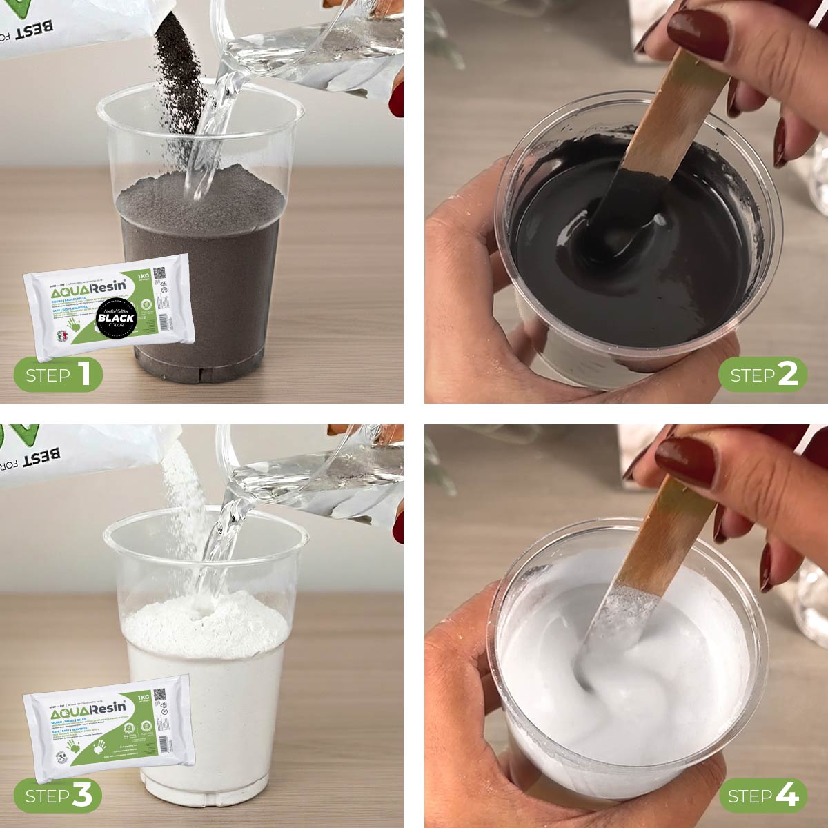 Aqua Resin Effetto Marmo Kit – Black & White Edition - Aqua Resin