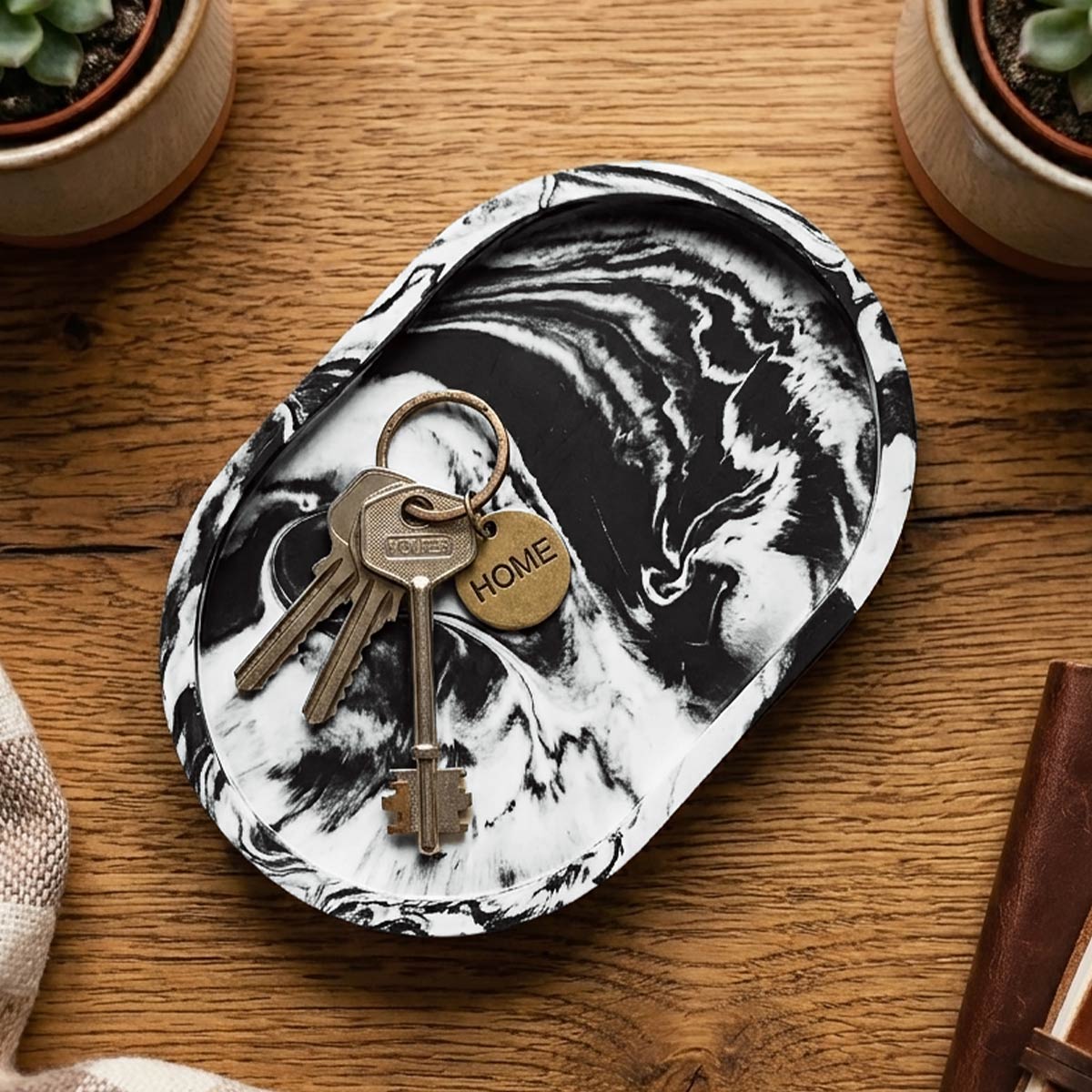 Kit Aqua Resin Effet Marbre – plâtre Noir & Blanc