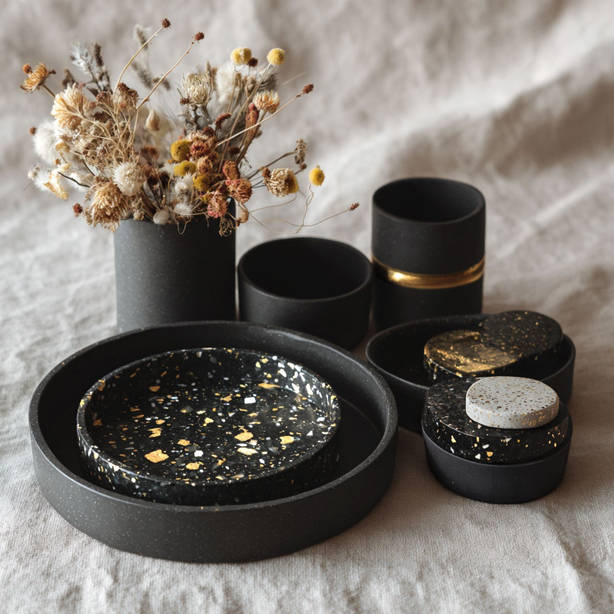 AQUA RESIN BLACK – Plâtre alpha pigmenté en noir absolu – naturel, non toxique et sûr