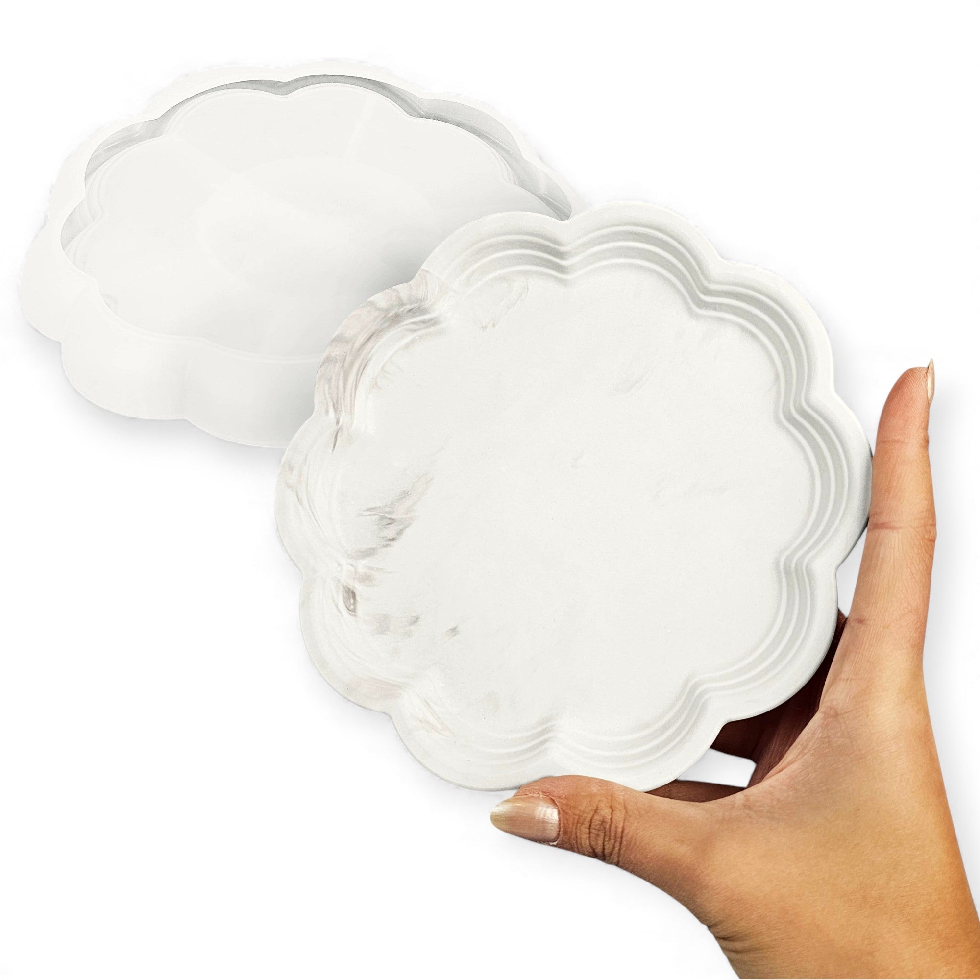 Stampo Vassoio con decoro floreale - Aqua Resin